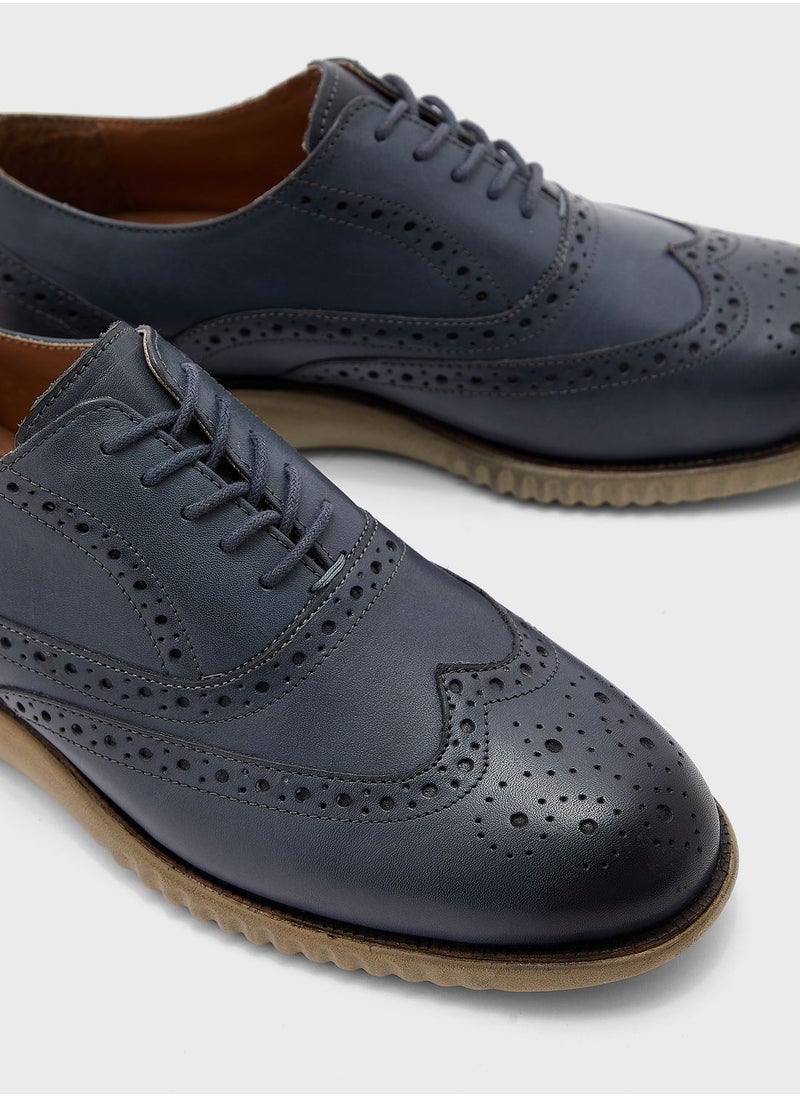Hush Puppies - Oxford Brogue Lace Ups - Image 1