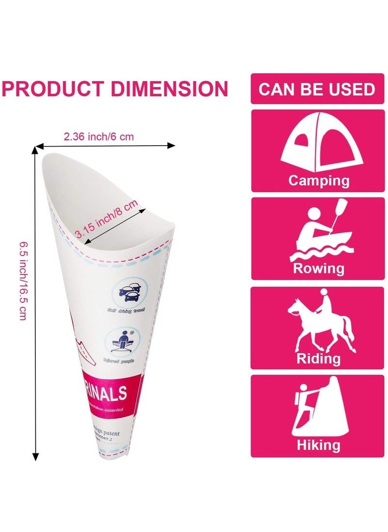 Generic 20 Pcs Disposable Female Urination Devices, Portable and Lightweight, Women's Urinal Funnel for Standing Pee, Waterproof Paper Standing Urinary Funnel for Camping, Hiking and Pregnant Women  - Image 2