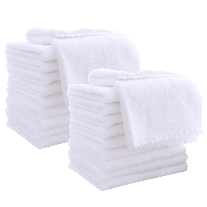 20 Pack Large Burp Cloths for Baby 20 by 10 Ultra Absorbent Burping Cloth Hand Washcloths Newborn Towel Milk Spit Up Rags Burpy Cloths for Unisex Boy Girl Burp Cloths SetWhite