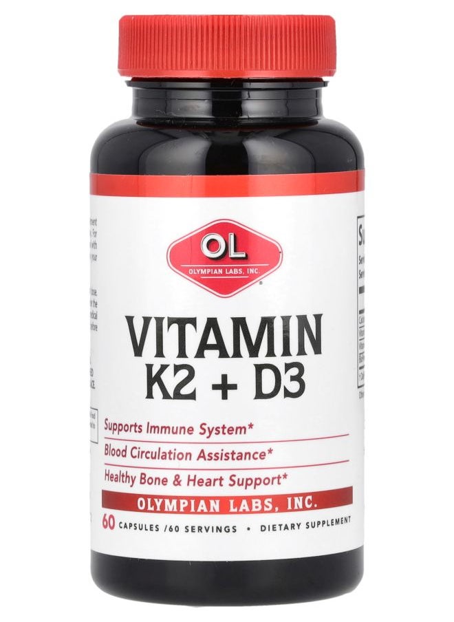 Olympian Labs Vitamin K2 + D3 60 Capsules 