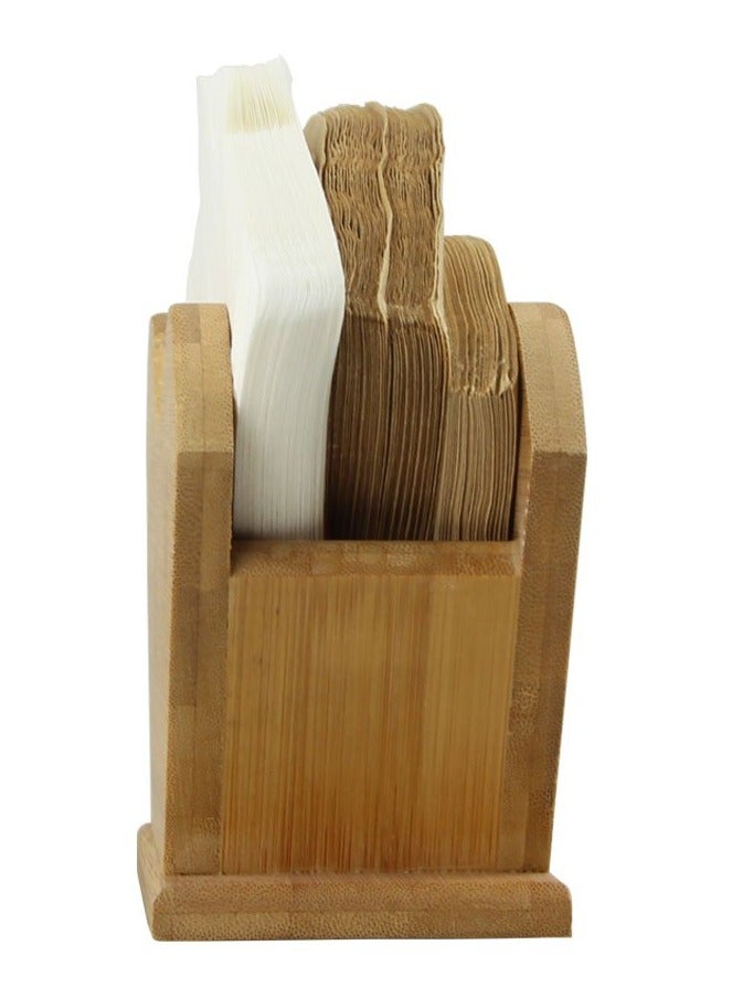 Bamboo Coffee Filter Holder, Renewable Stand Container Dispenser Rack Shelf for Square Cone-shaped and Flat-bottomed Pour Over Paper Filters - Image 5