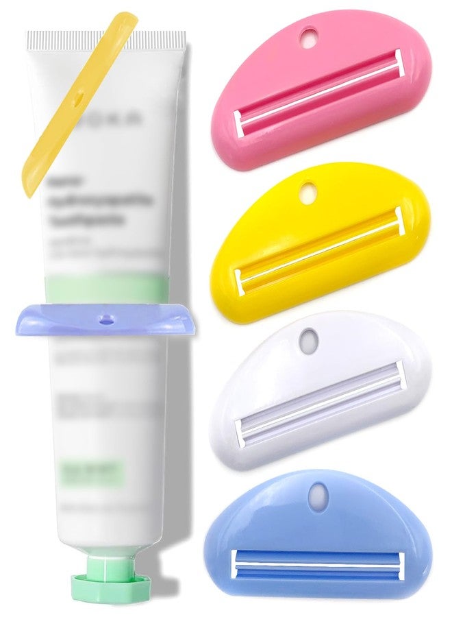 EYBDYB 4PCS Toothpaste Tube Squeezer - Plastic Toothpaste Dispenser & Holder for Bathroom - Hanging Clip Design for Toothpaste, Cream, Cosmetics & Paint - Reusable & Space-Saving (Colorful) - Image 1