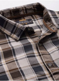 The Indian Garage Co Men Regular Fit Checkered Full Sleeves Cutaway Collar Casual Shirt  - Image 4