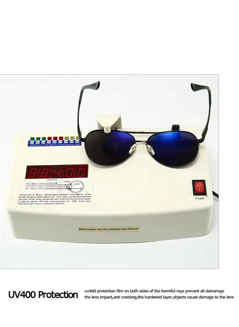 POLICE K9 - New High Quality Men's Polarized Sunglasses Protects You from UV Rays Metal High-end Sunglasses Black Frame Black Gold - Image 1