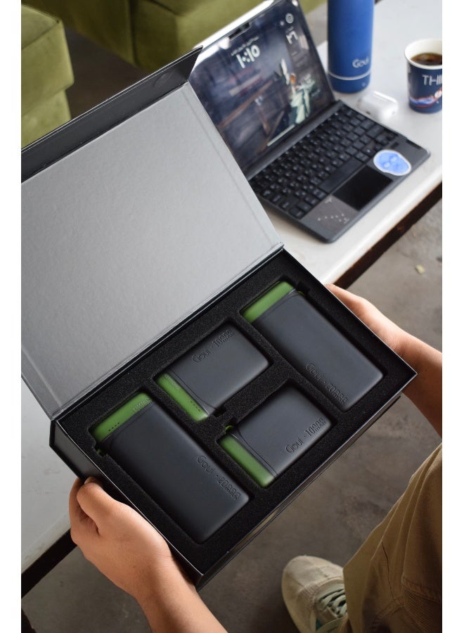 Goui بنك طاقة بواني قابل للحمل 10000 مللي أمبير و20000 مللي أمبير (عبوة من 2 لكل منهما) - شحن متزامن للهواتف الذكية، والأجهزة اللوحية، وأجهزة البلوتوث، والمزيد | تصميم مدمج وصديق للسفر للطاقة الفورية في أي مكان - متعدد الألوان - Image 3