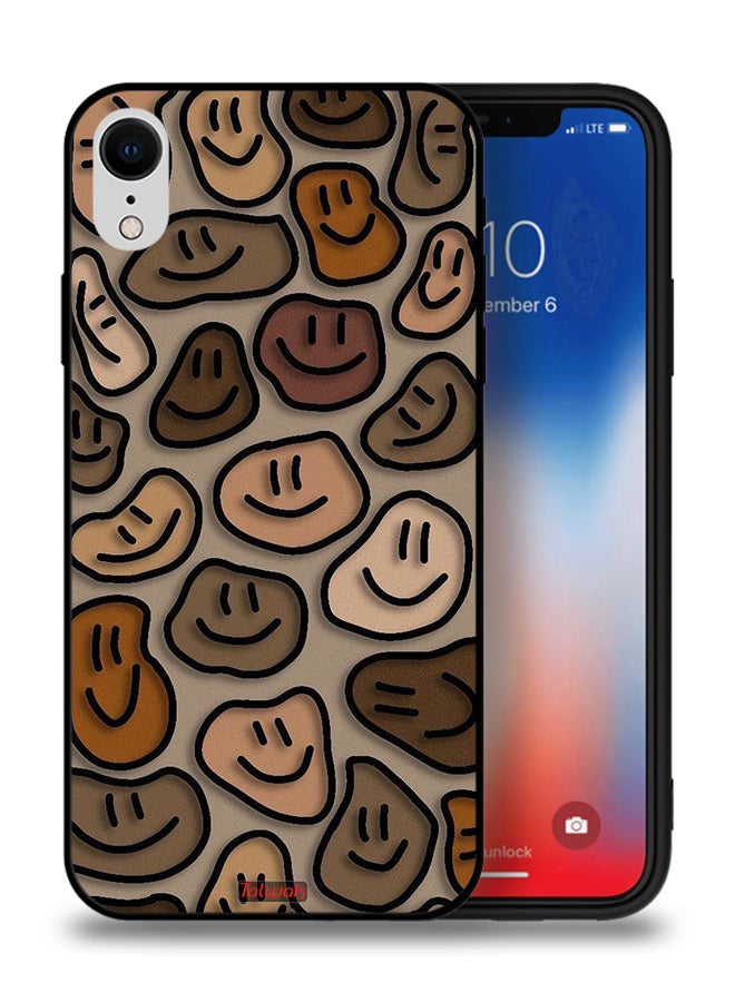 Tolwak Apple iPhone XR Protective Case Smiley Faces Art - Image 1