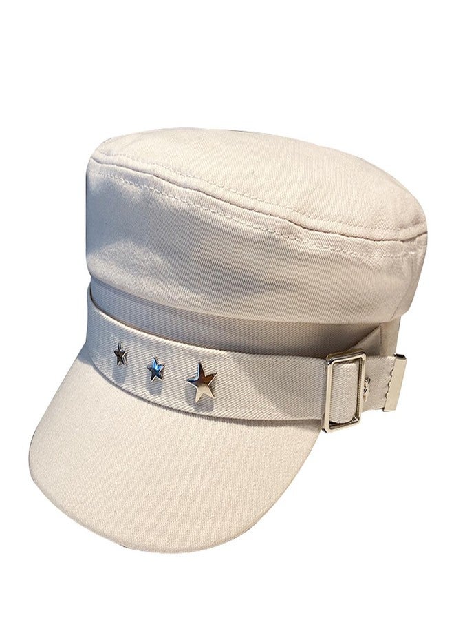 ZARSIO Newsboy Hats for Women Newsboy Caps Beret Hat Chauffeur Hat for Fashion Ladies (US, Numeric, 7 1/8, 7 1/4, Khaki) - Image 1