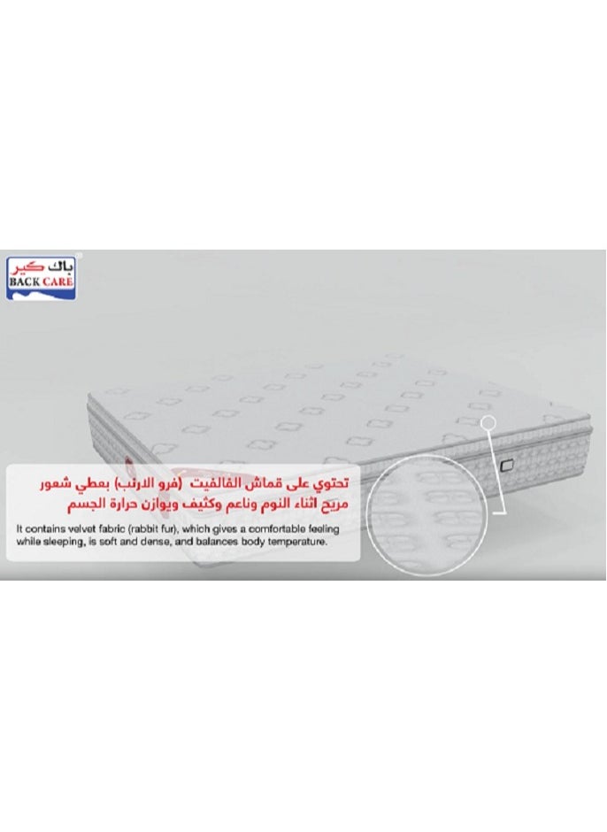 The Luxurious Plus A04 Mattress from the King Back Collection - A Multi-Layered Sleep Experience with Memory Foam, Latex, and Advanced Ventilation System for Superior Comfort, Optimal Spine Support, and Enhanced Durability 200x180x33 cm