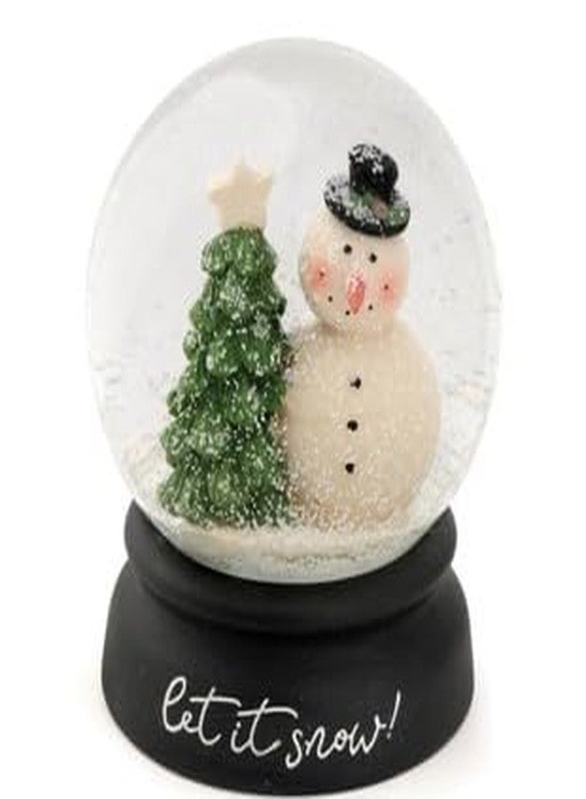 بلوسوم بوكيت كرة ثلجية من بلوسوم باكت 228-13509 مع رجل ثلج وشجرة عيد الميلاد، ارتفاع 3.75 بوصة - Image 1