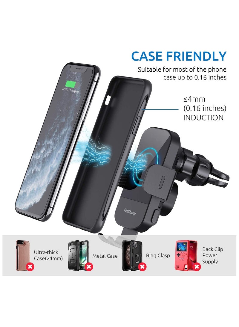 Wireless Car Charger 15W Fast Charging Auto Clamping Car Charger Phone Mount Phone Holder - Image 5