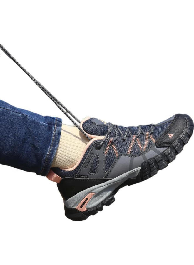 HUMTTO Women'S Anti-Slip Hiking Shoes Four Seasons Breathable Mesh Outdoor Climbing Shoes Deep Grey/Light Pink Size 37 - Image 2