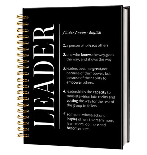 FLVGE Leadership Gift Notebook for Work, Employee Appreciation Gifts, Thank You Gift for Leader Mentor Boss Supervisor, Notebook for Women Men, Hardcover Spiral Journal 5.5 x 8.3 Inch - Image 1