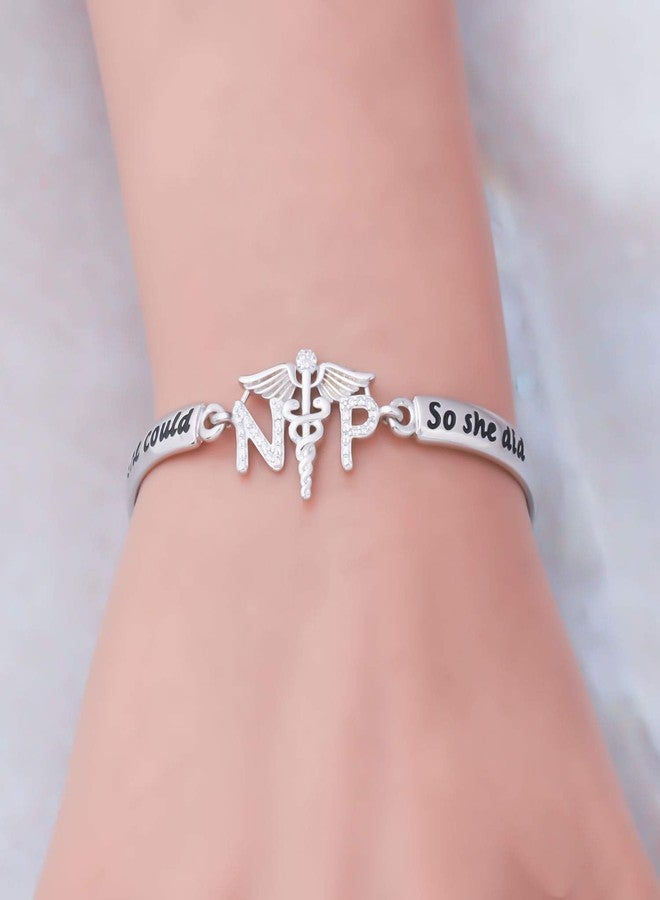 HOLLP Nurse Practitioner Bracelet NP Jewelry She Believed She Could So She Did Bracelet Medical Professional Gift Graduation Gift (NP Bracelet-S) - Image 4