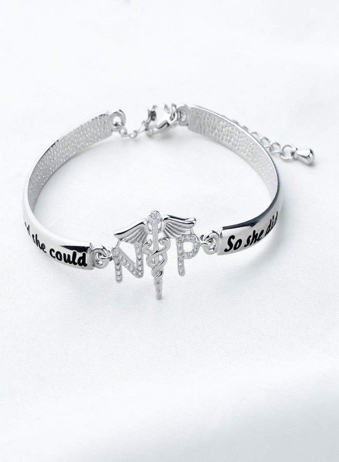 HOLLP Nurse Practitioner Bracelet NP Jewelry She Believed She Could So She Did Bracelet Medical Professional Gift Graduation Gift (NP Bracelet-S) - Image 5