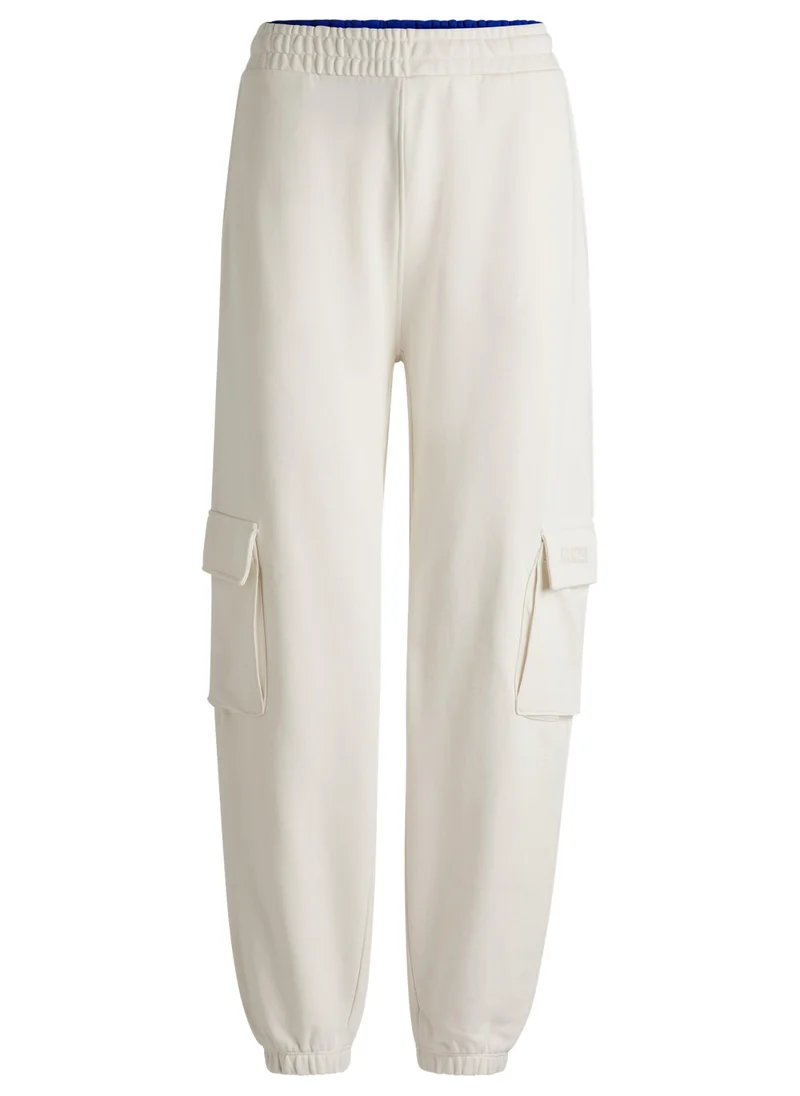 هوجو Cargo-style tracksuit bottoms in cotton terry