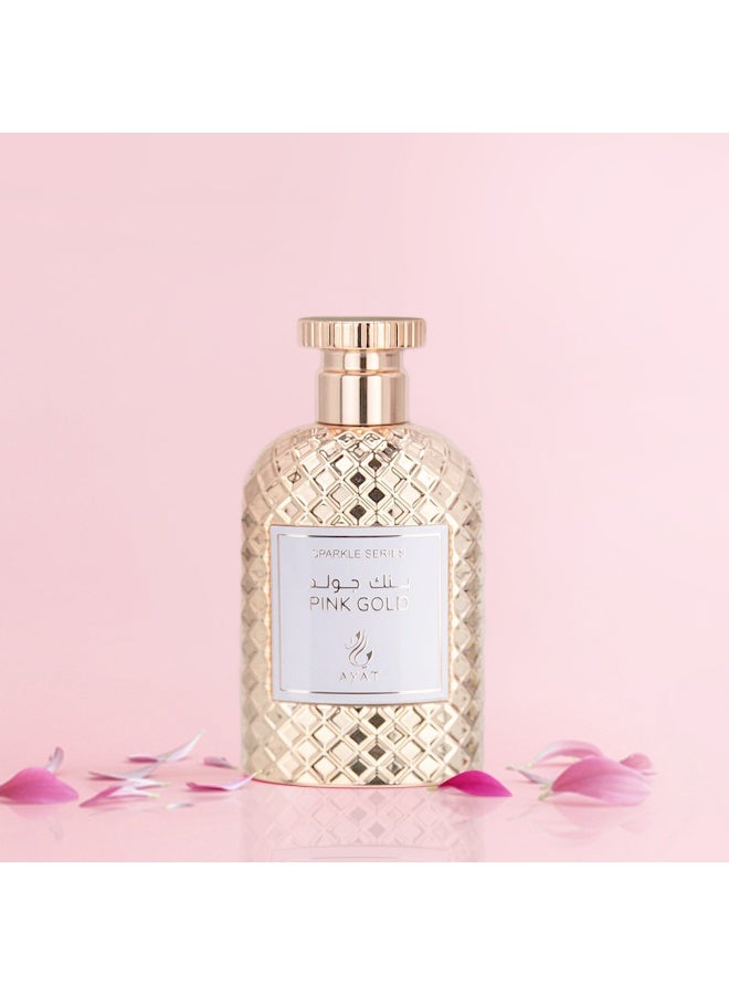 Ayat Perfumes Sparkle Pink Gold Eau de Parfum 100ml – Rose, Fruity Notes, Vanilla & Musk – Long Lasting Unisex Arabian Perfume - Image 1