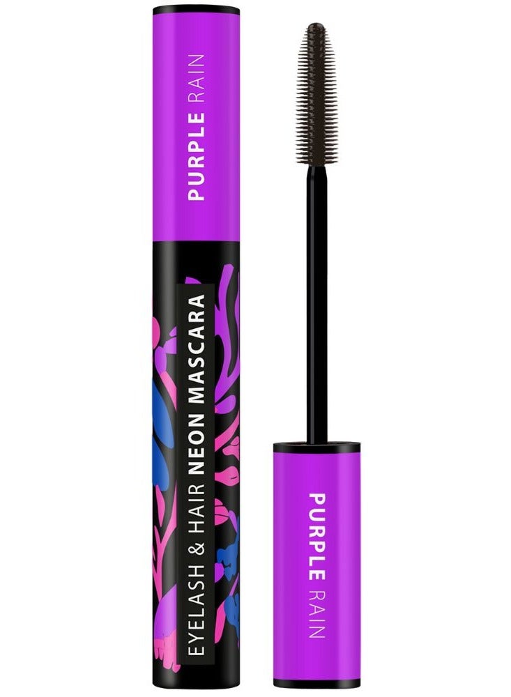 Dermacol Eyelash and Hair Neon Mascara Intense Color Purple Rain 9ml - Image 1