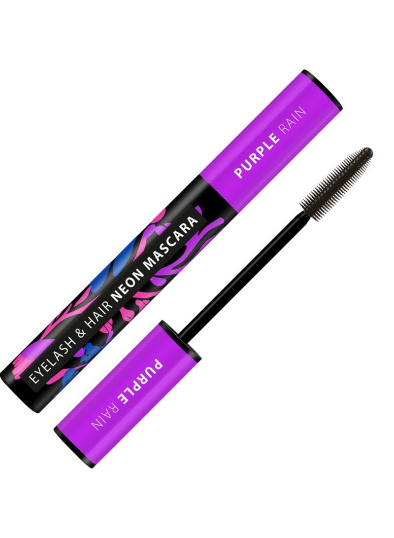 Dermacol Eyelash and Hair Neon Mascara Intense Color Purple Rain 9ml - Image 3