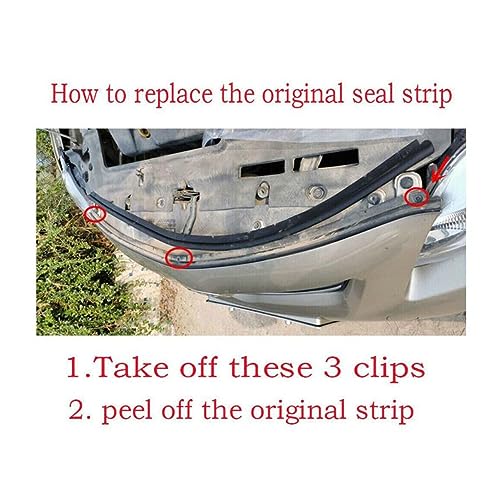 fitfoyo Car Back-Engine Hood Sealing Strip Rubber Weatherstrip for Toyota Corolla 2007 2008 2009 2010 2011 2012 2013 - Image 3