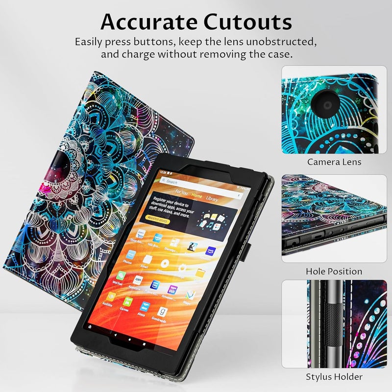 VORI New Amazon Kindle Fire HD 10 Tablet Case (13th/11th Generation, 2023/2021 Release) & Fire HD 10 Plus 10.1 - Slim Folding Case with Stand and Hand Strap with Wake / Susp - Image 5