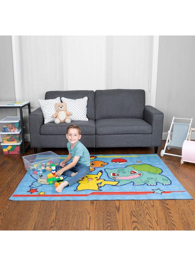 Franco Kids Room Non Slip Area Rug, 69 in x 52 in, Pokemon - Image 2