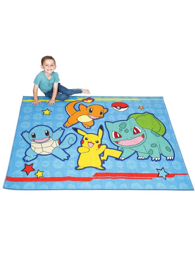 Franco Kids Room Non Slip Area Rug, 69 in x 52 in, Pokemon - Image 1