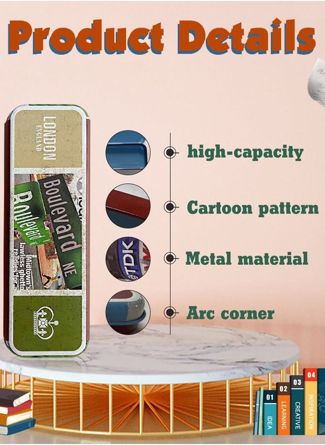 XIANGYU - 4-Pieces Rectangle Pencil Case Gift Tin Boxes  Good Quality For School - Image 1