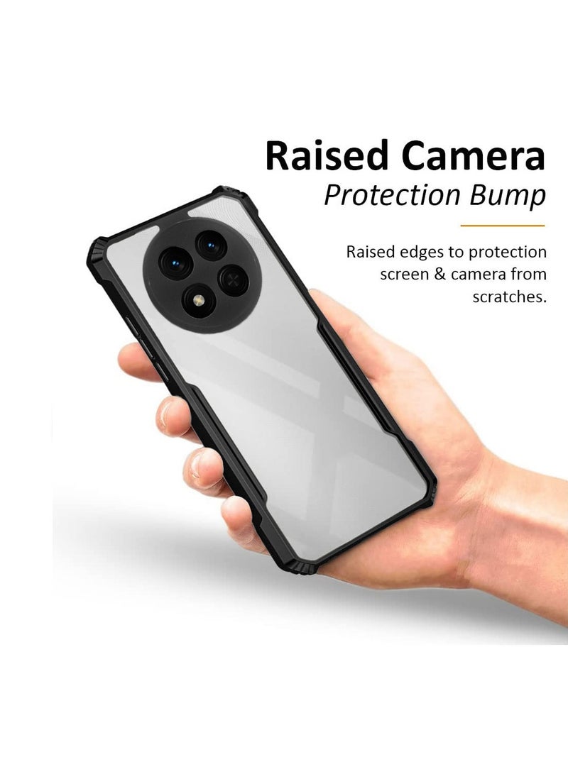 Wtech Honor X9c / X60 Pro 5G 2024 / Honor Magic7 Lite 5G 2025 Hybrid TPU Silicone With Raised Armour Bumpers Slim Case Cover - Black - Image 3