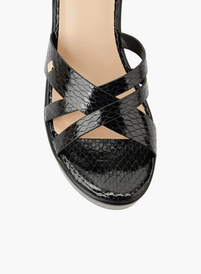 Surestep BLACK Women Wedge Heel Sandals for Women | Best Price UAE