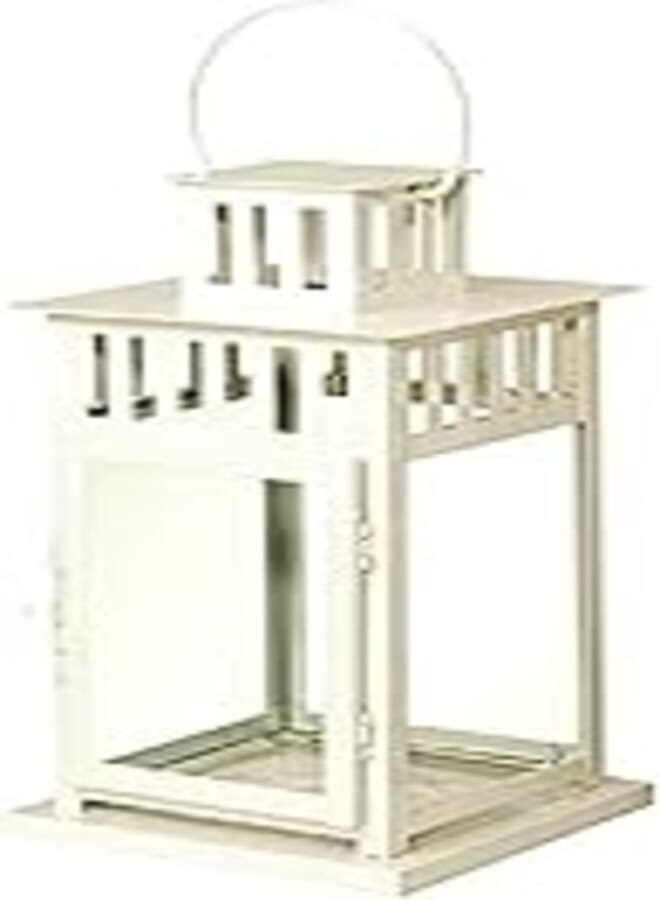 Matrix Metallic Ramadan Lantern (White, 28cm)