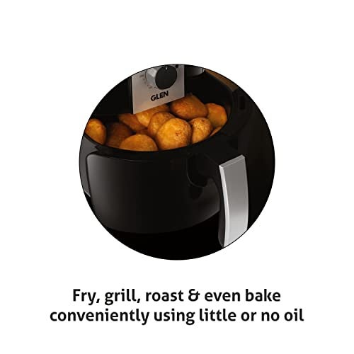 Glen Electric Rapid Fryer, 3.8 Litre Air Fryer 1350W with Temperature Control, Removable Frying Basket, Vapour Steam, 30-Minute Timer, Fry, Grill, Roast & Bake with Less Oil, Medium - Black (3049BL) - Image 4