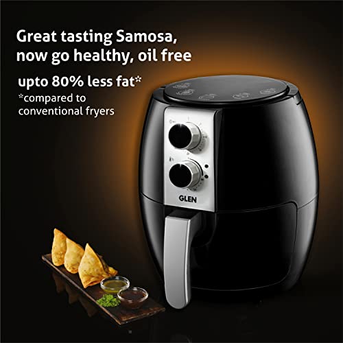 Glen Electric Rapid Fryer, 3.8 Litre Air Fryer 1350W with Temperature Control, Removable Frying Basket, Vapour Steam, 30-Minute Timer, Fry, Grill, Roast & Bake with Less Oil, Medium - Black (3049BL) - Image 2