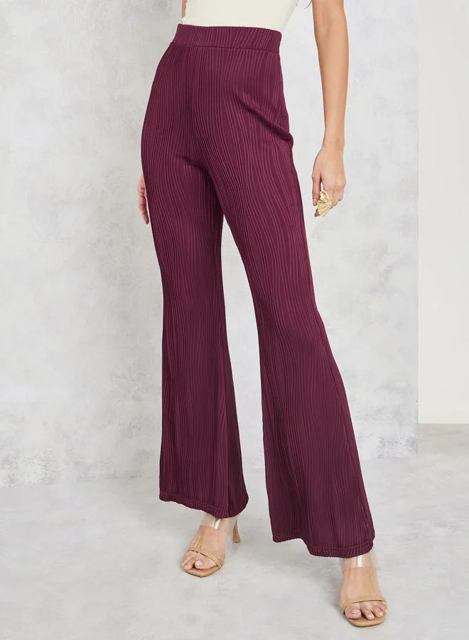 ستايلي Textured Flared Leggings