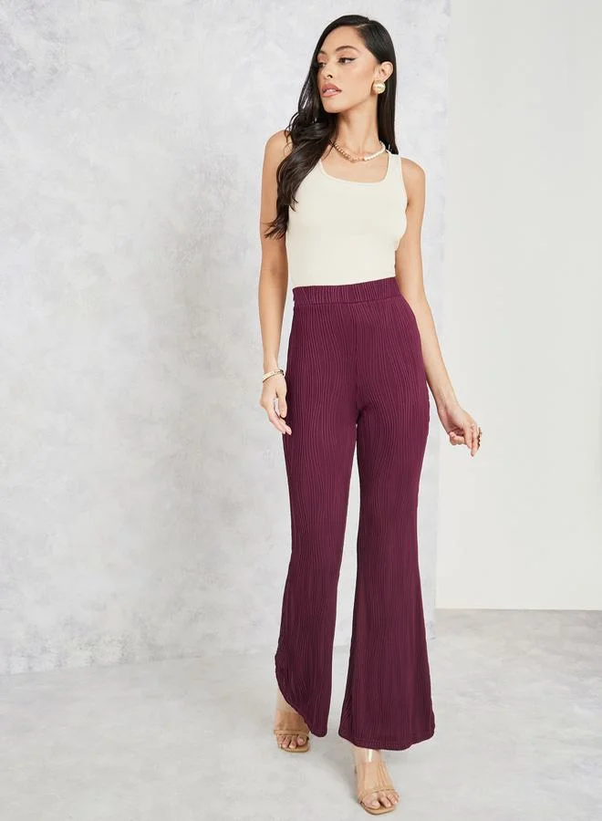 ستايلي Textured Flared Leggings