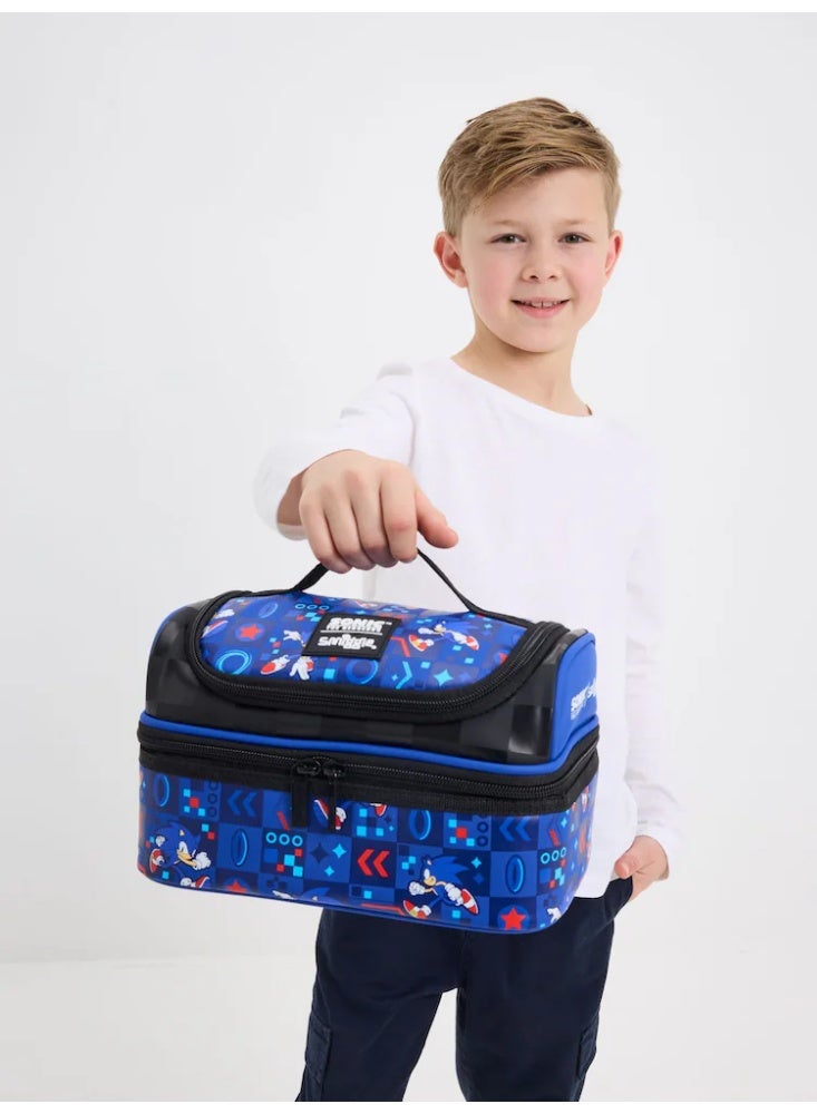 Smiggle Sonic The Hedgehog Blue Double Decker Lunchbox - Image 2