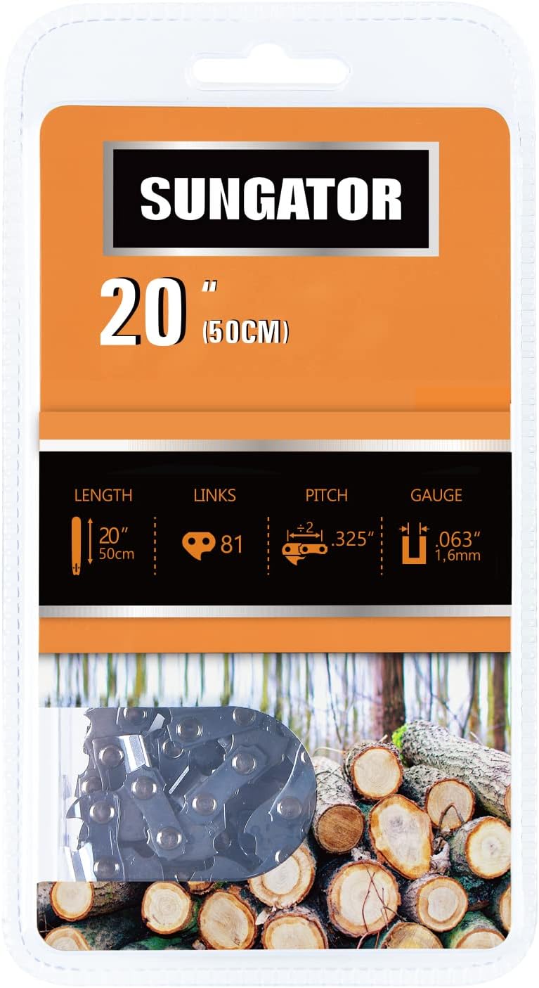 SUNGATOR 20-Inch Chainsaw Chain SG-L81 - .325" Pitch - .063" Gauge - 81Drive Links, Compatible with Stihl - Image 1