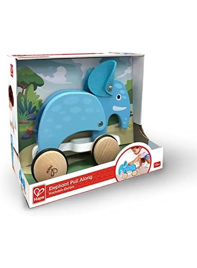 Hape Push And Pull Elephant Wooden Pull Along Toy - Image 4