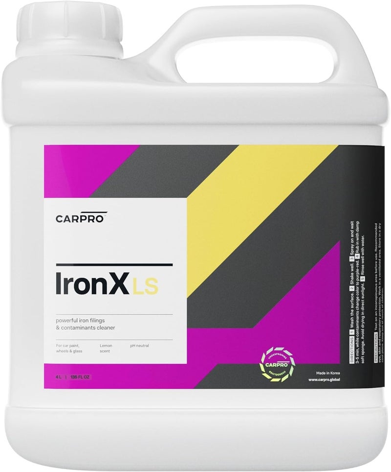 CarPro IronX Iron Remover: Lemon Scent - Stops Rust Spots and Pre-Mature Failure of the Clear Coat, Iron Contaminant Removal - 4 Liter Refill (135oz) - Image 1