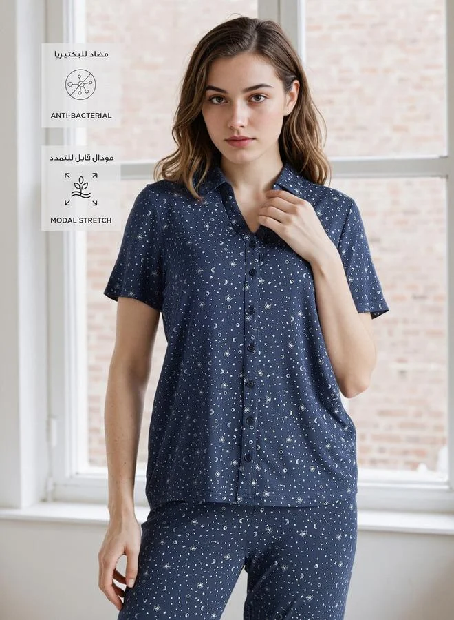 سبلاش فيڤ طقم بيجامة مودال مطبوع