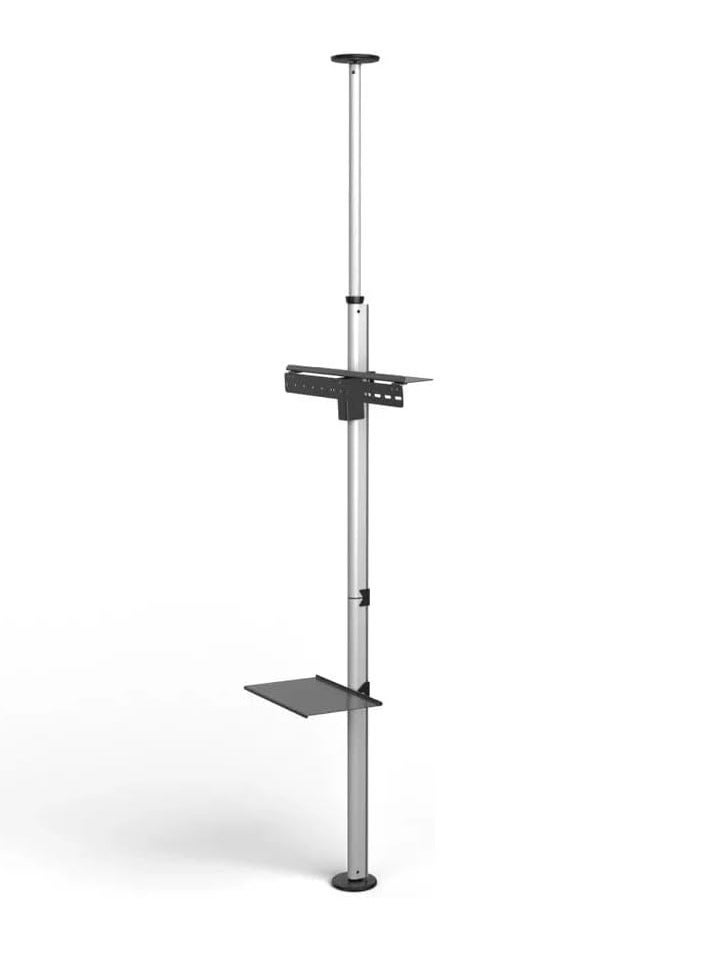 Skilltech Premium Floor-To-Ceiling Tv Mount, Max.Capacity: 5kg, Max. Mounting Hole: 600x400, Fine Texture Black, Fine Texture Grey - SH-FC01. - Image 2