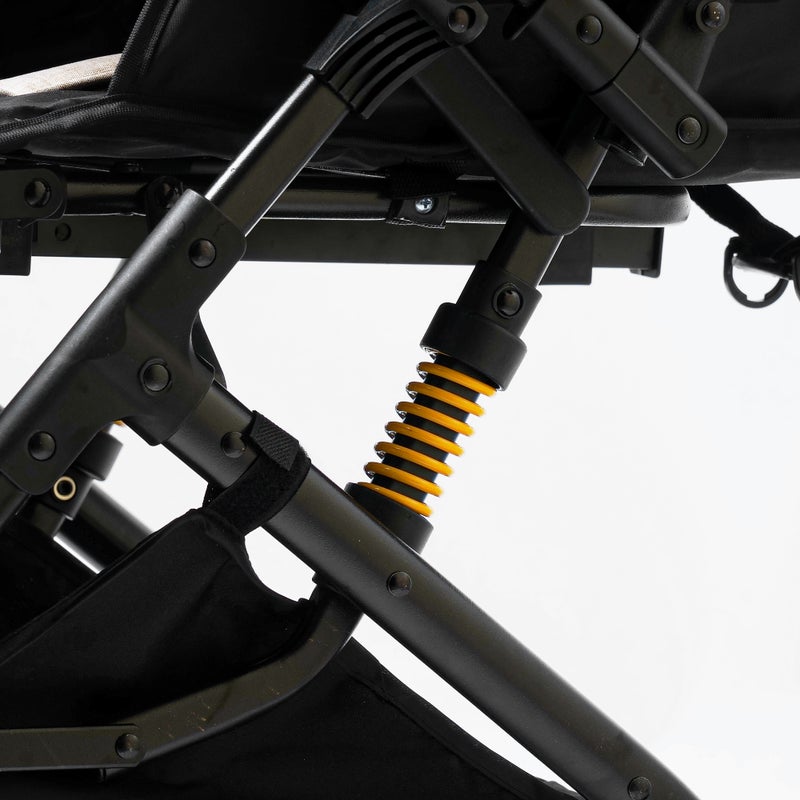 molody Baby Stroller – Hydraulic Suspension – Travel Friendly – Parent & World Facing – One Hand Fold – Khaki - Image 4