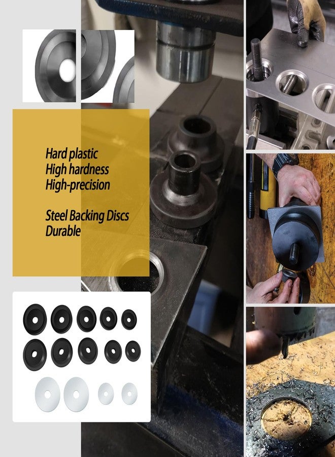 XTPTFABS Dimple Die Set and Steel Backing Discs Compatible with Harbor Freight Hydraulic Punch Driver kit(1.115", 1.362", 1.687", 1.937", and 2.375" Dimple Dies) - Image 4