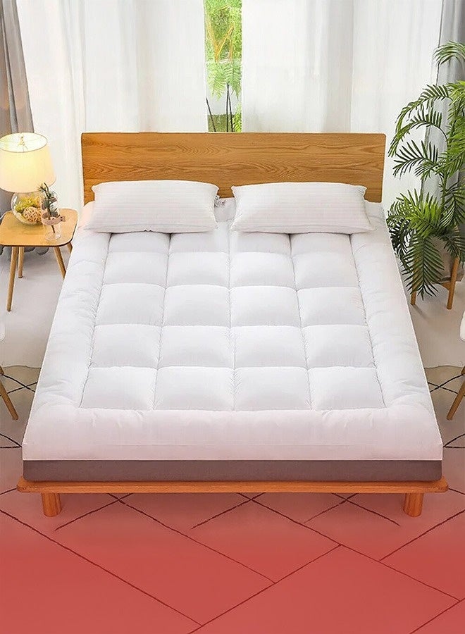 Back Comfort Package | Comfort Mattress Topper 8 cm and 2 Hotel Pillows Size 75x50 cm - White - Image 2