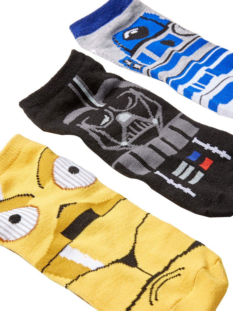 STAR WARS Chewbacca Darth Vader R2-D2 Faces 5 Pack Ankle Socks - Image 3