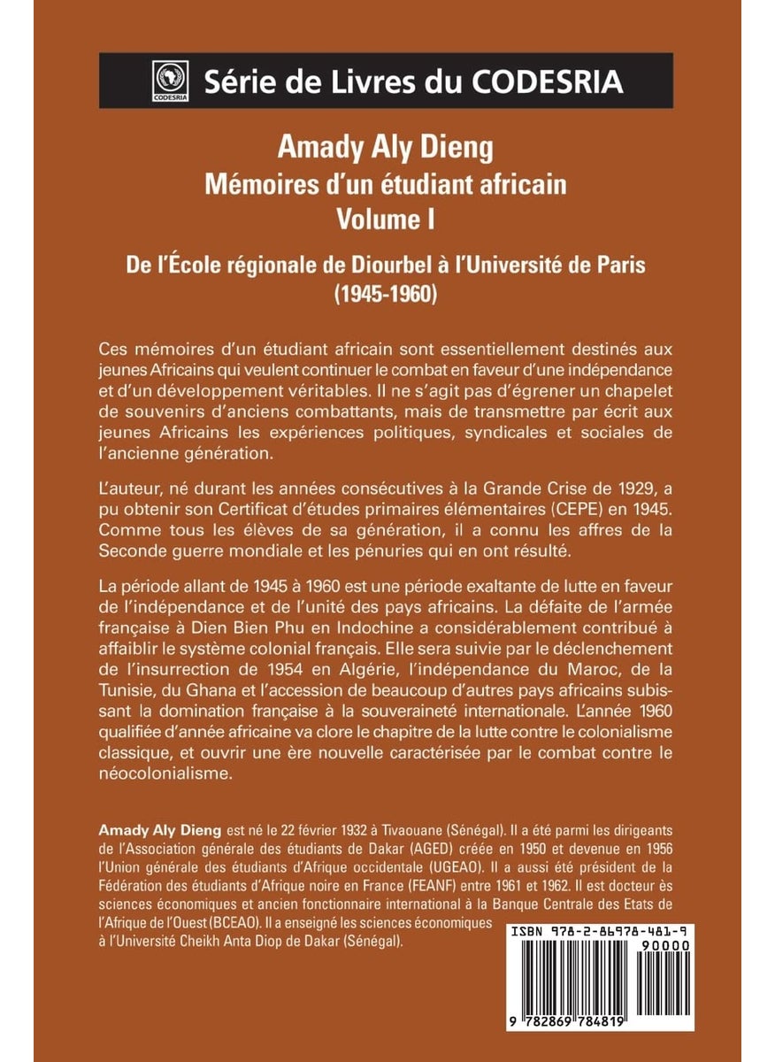 M Moires D'Un Tudiant Africain. Volume I: de L' Cole R Gionale de Diourbel L'Universit de Paris (1945-1960)  - Image 2