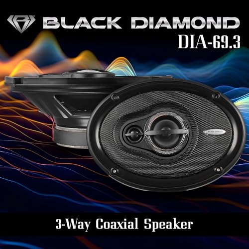 BLACK DIAMOND DIA-69.3 6 x 9 Coaxial Car Speakers 3 -Way 270 Watts 4-Ohm Car Audio Stereo System 6x9 Speakers - Removable Grill Included (Sold in Pairs) - Image 2