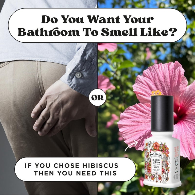 Poo-Pourri Before-You-Go Toilet Spray, Tropical Hibiscus, 2 Fl Oz - Hibiscus, Apricot and Citrus - Image 5