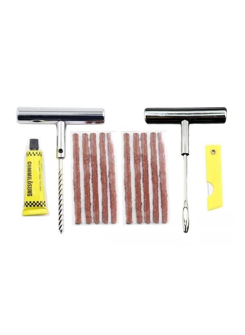 SYOSI Tire Repair Kit Tools, Heavy Duty Tire Plug Kit, Universal Tire Patch Kit, Essential Tire Repair Kit for Flat Tire Punctures Repair, for Car Motorcycle Truck Tractor Trailer RV ATV  - Image 1