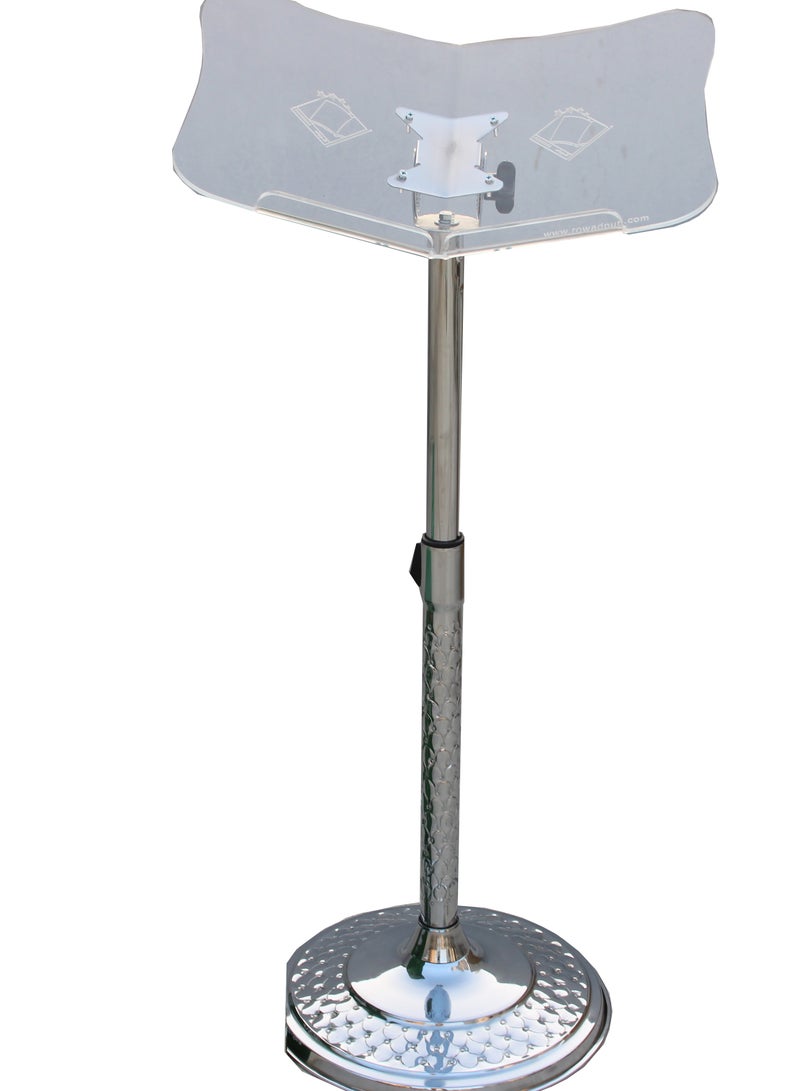 REBENUO Transparent Quran holder consisting of a head made of silver acrylic material, characterized by high durability, light weight and easy installation. Silver - Image 3