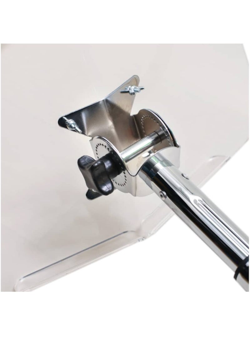 REBENUO Transparent Quran holder consisting of a head made of silver acrylic material, characterized by high durability, light weight and easy installation. Silver - Image 5